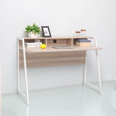 Gracyn Study Desk-Ash White/Oak-With 2-Year Warranty - Image 2