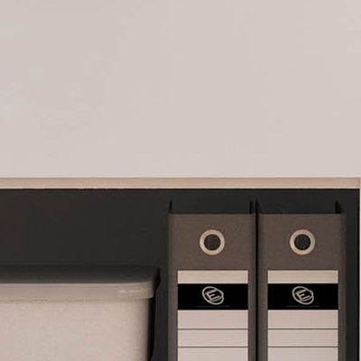 Barbados Office Desk with 2 Drawers & 1 Door + Shelf-White/Oak-With 2-Year Warranty - Image 5