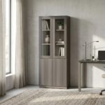 Eupen 4-Door Book Case-Grey-With 5-Year Warranty