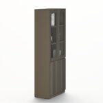 Eupen 4-Door Book Case-Grey-With 5-Year Warranty