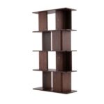 Alhamra Bookcase/Display Cabinet-Dark Brown-With 2-Year Warranty