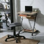 Anhalt Set Of 2 Of Desk And Study Chair -Light Oak/Grey