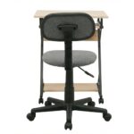 Anhalt Set Of 2 Of Desk And Study Chair -Light Oak/Grey
