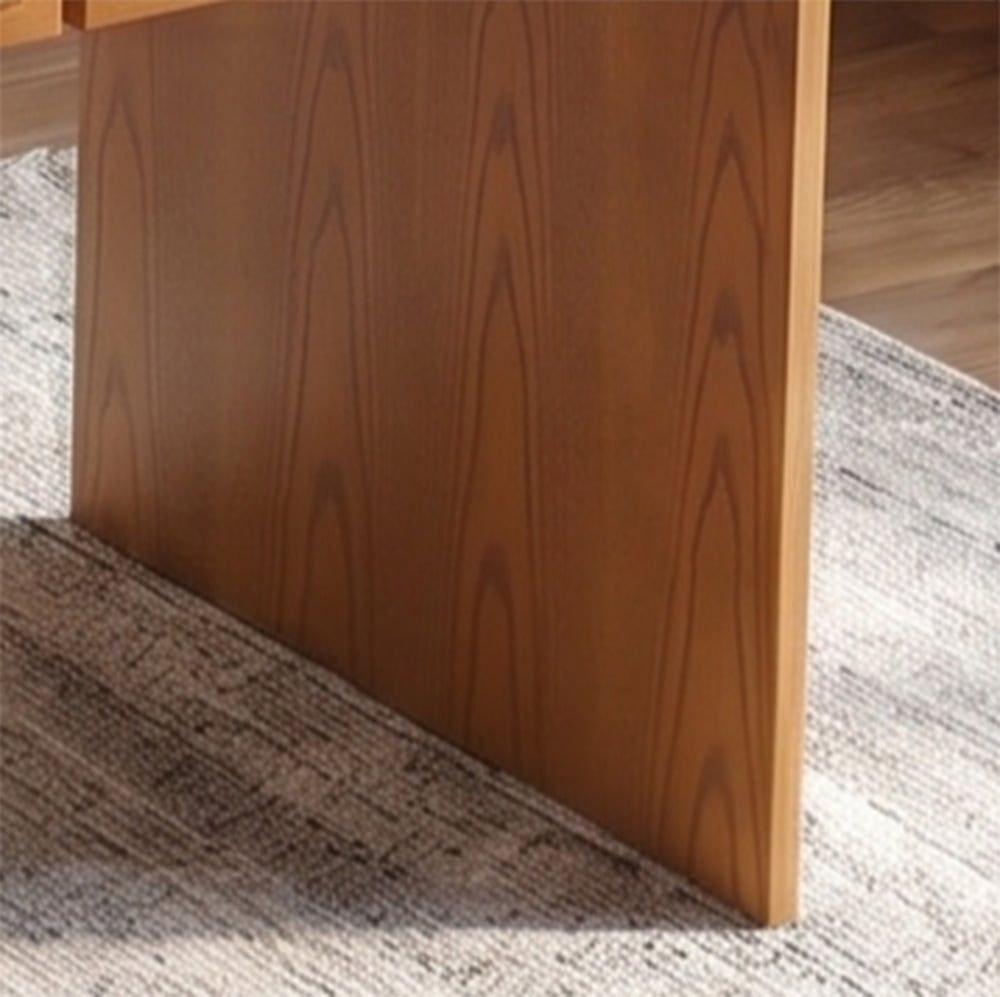 V2 Rita Writing Desk with Natural Rattan-Oak/Rattan – With 2-Year Warranty - Image 5