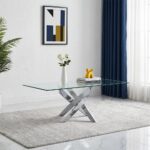 Leonardo Coffee Table-Glass/Chrome