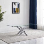 Leonardo Coffee Table-Glass/Chrome