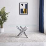 Leonardo Coffee Table-Glass/Chrome