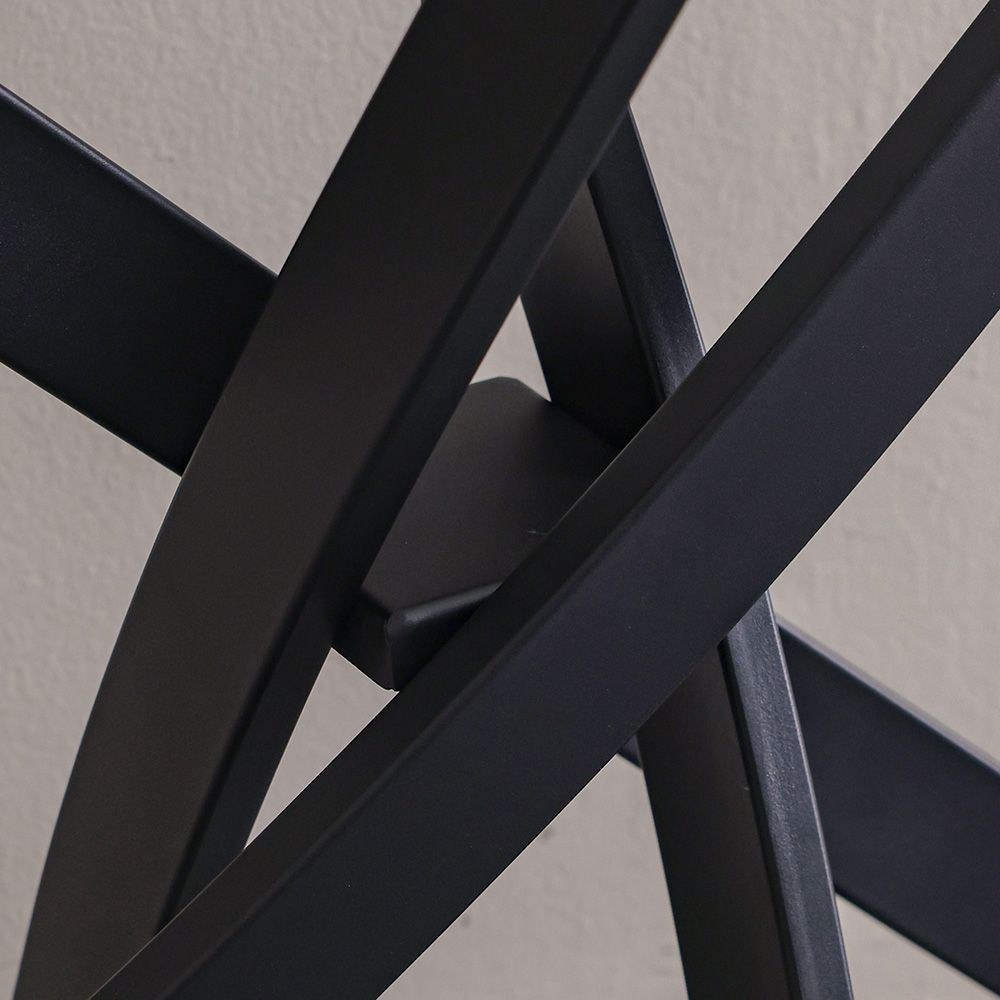 Leonardo Coffee Table-Glass/Powder Coated Black - Image 4