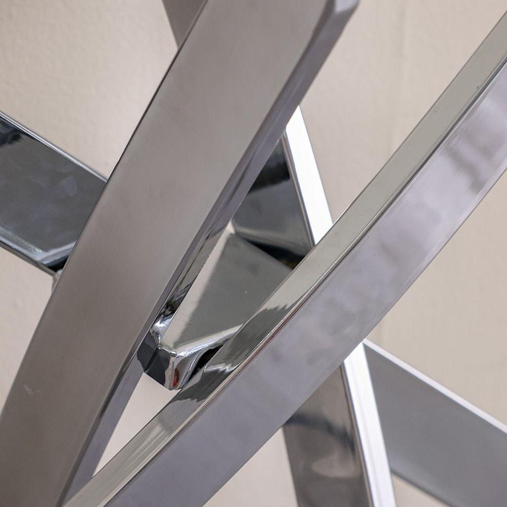 Leonardo End Table-Glass/Chrome - Image 5