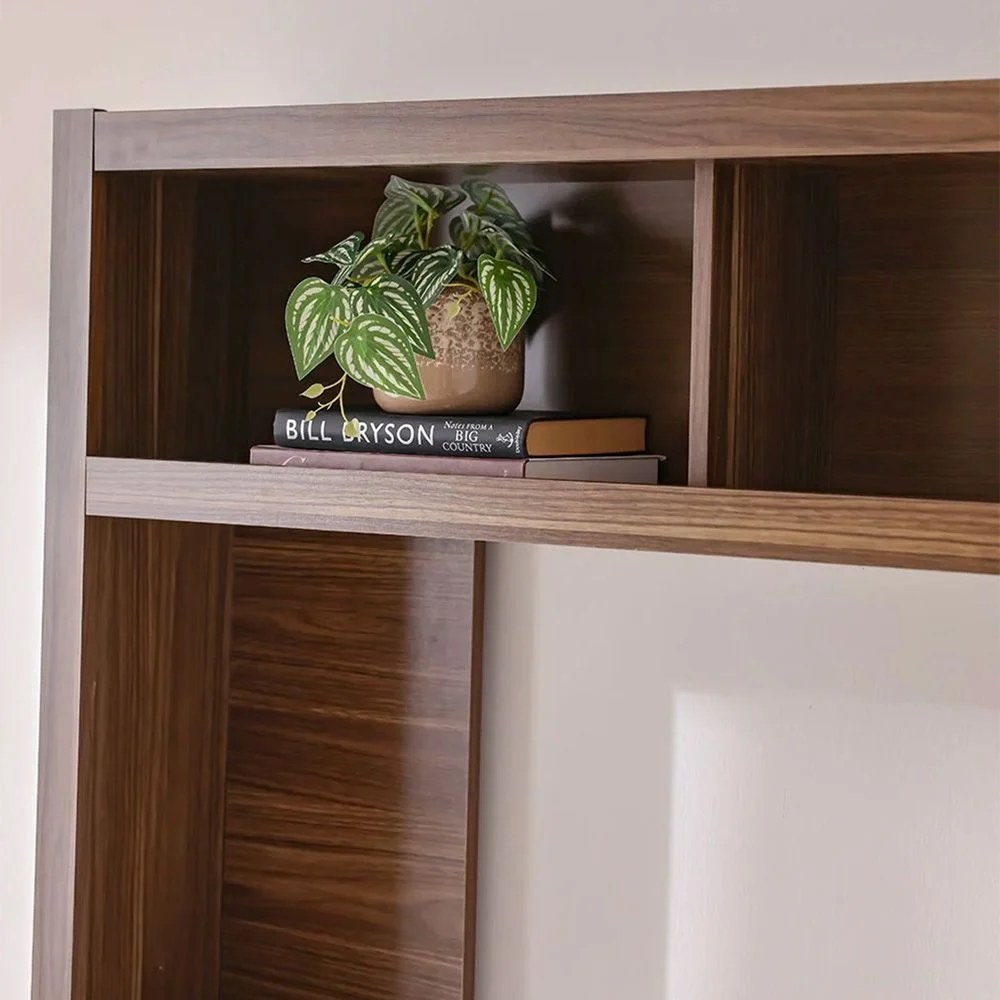 Lucario Wall Unit For Tv Up To 55 Inch- White/Walnut - Image 4
