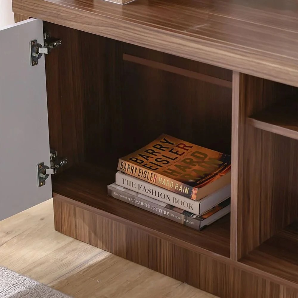 Lucario Wall Unit For Tv Up To 55 Inch- White/Walnut - Image 5
