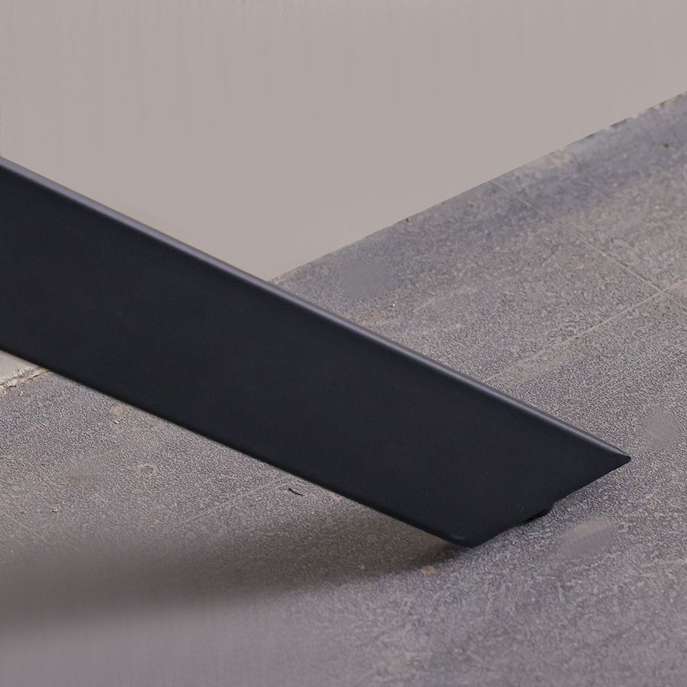 Leonardo Console Table-Glass/Powder Coated Black - Image 5