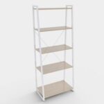 Lia Display Shelf-Natural Oak/White