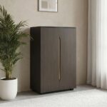 Bill 2 Door Shoe Cabinet 22 pairs-Wenge/Oak