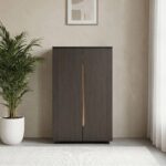 Bill 2 Door Shoe Cabinet 22 pairs-Wenge/Oak