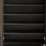 Bill 2 Door Shoe Cabinet 22 pairs-Wenge/Oak
