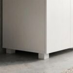 Bill 2 Door Tall Shoe Cabinet-30 Pairs-White/Oak-With 2-Year Warranty