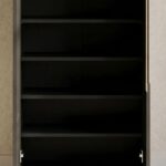 Bill 2 Door Tall Shoe Cabinet-30 Pairs-Wenge/Oak-With 2-Year Warranty