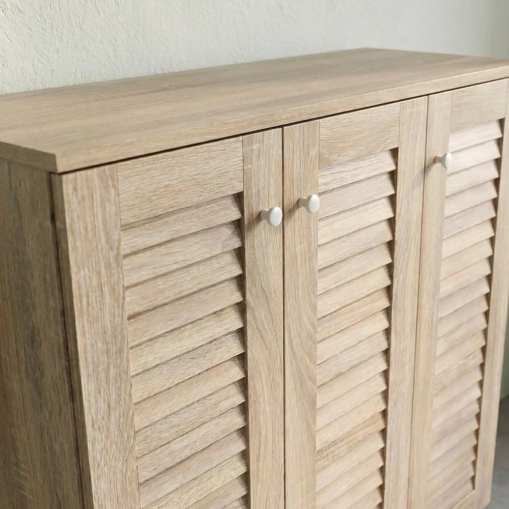 Alfa 3 Door Shoe Cabinet For 14 Pairs- Sonoma Oak - Image 5