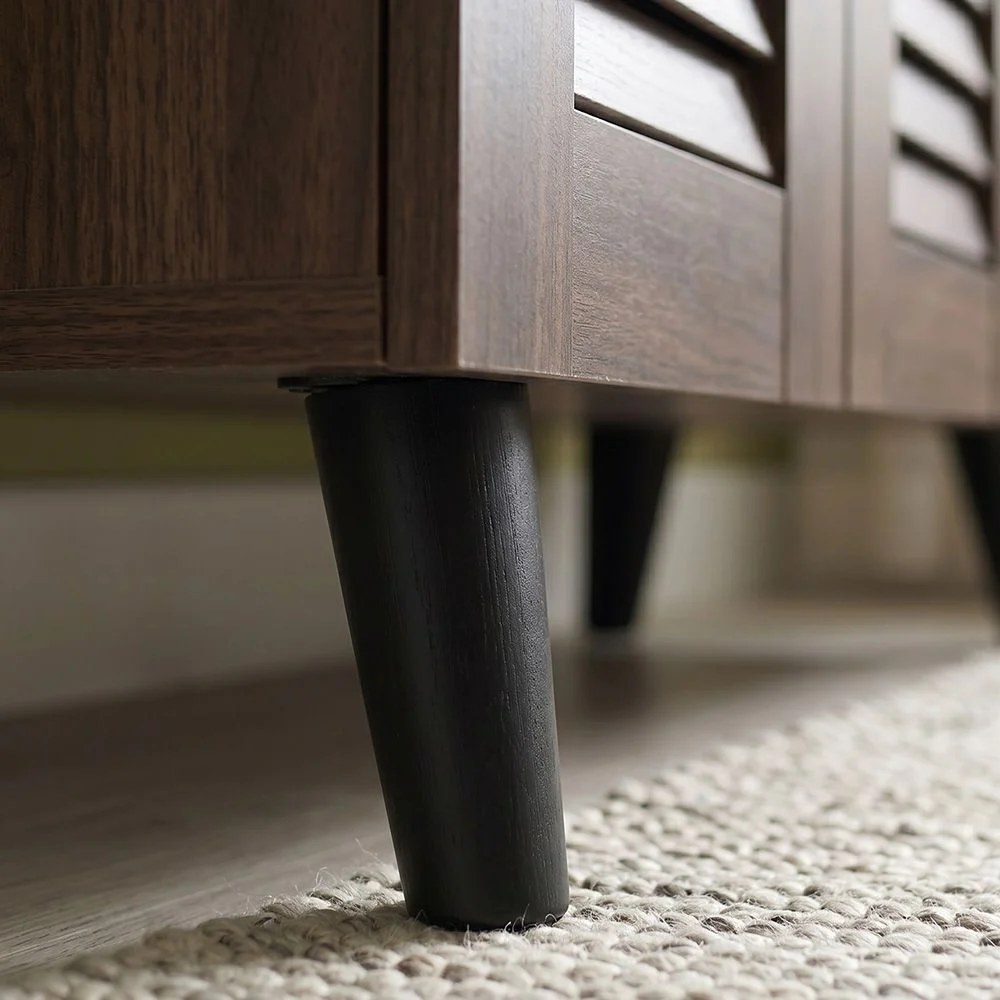 Alfa 3 Door Shoe Cabinet For 14 Pairs- Walnut - Image 5