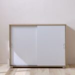 Claster 2-Door Sliding Shoe Cabinet | 34 pairs-White-With 2-Year Warranty