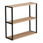 Riyan 3-Tier Wall Shelf - Walnut/Black - With 2-Year Warranty