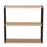 Riyan 3-Tier Wall Shelf - Walnut/Black - With 2-Year Warranty