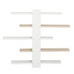 Colees 5-Tier Wall Shelf 85Lx11.5Wx70H cm - Oak/White - With 2-Year Warranty