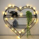 Avenue Heart Shape Wall Shelf - Grey - W26xD13xH60 cm - With 2-Year Warranty