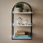 Arch Wall Shelf - Black/White - 50x18x90 cm - With 2-Year Warranty