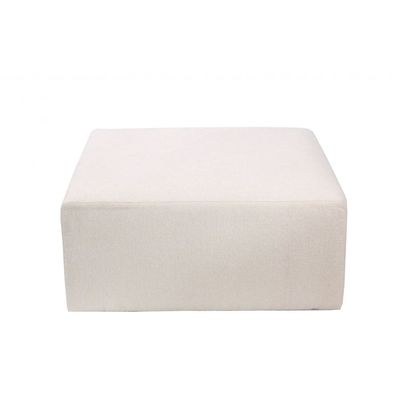 Edia Big Square Ottoman-Off-White-With 2-Year Warranty