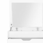 Eldon Compact Dressing Table with Drawer and Storage in Seat - White - With 2-Year Warranty