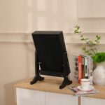Nemya Small Jewelry Cabinet with Mirror-Black-With 2-Year Warranty
