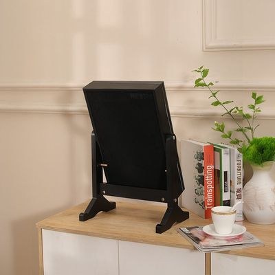 Nemya Small Jewelry Cabinet with Mirror-Black-With 2-Year Warranty - Image 4
