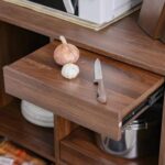 Dakar Multipurpose Cabinet with Hutch – Walnut/Brown - With 2-Year Warranty