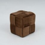 Curdo Square Ottoman- Brown