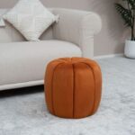 Orly Round Ottoman- Orange