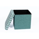 Zigger Folding Storage Ottoman- Light Green
