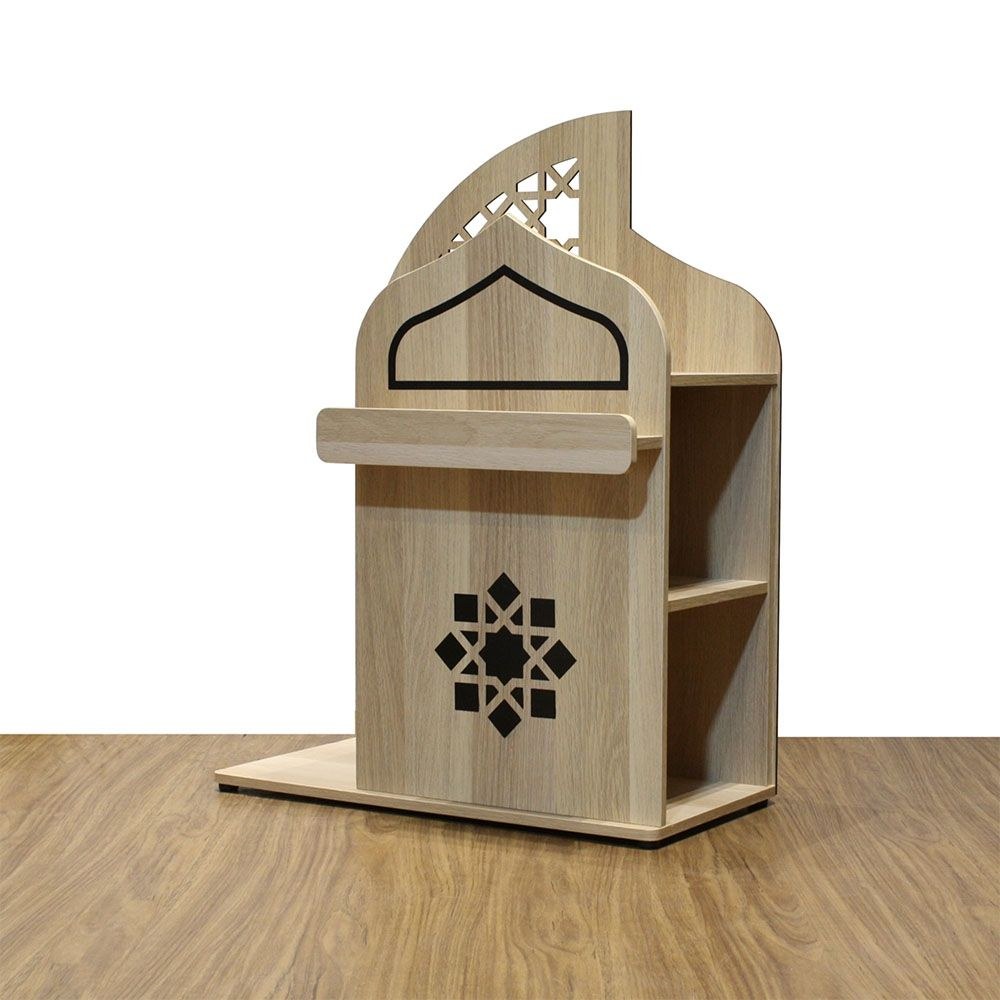 Zahwa Side table With LED Lights - Oak - Image 3