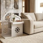 Zahwa Side Table With LED Lights -White