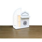 Zahwa Side Table With LED Lights -White