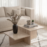 Arlo Travertine 2 Level Coffee Table
