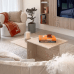 Arlo Travertine 2 Level Coffee Table