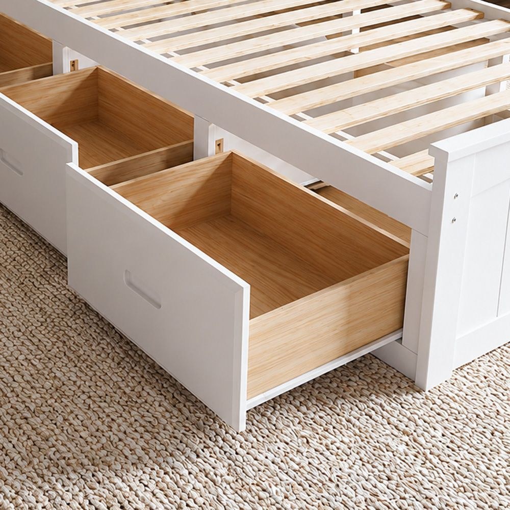 Ultron 90x190 Captain Bed with 3 Drawers-White-With 2-Year Warranty - Image 5