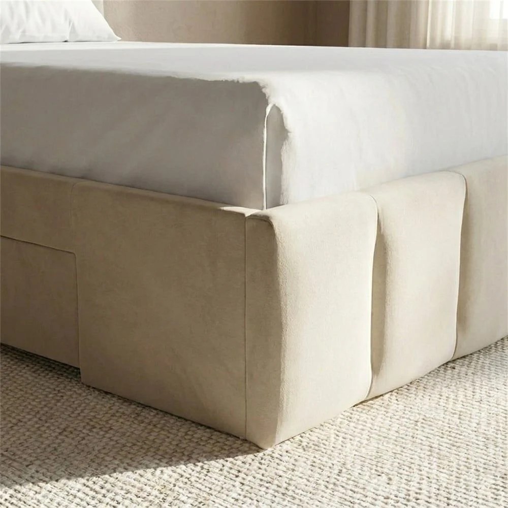 Vista 120x200 Teen Single Bed with Drawers-Light Beige-With 2-Year Warranty - Image 5