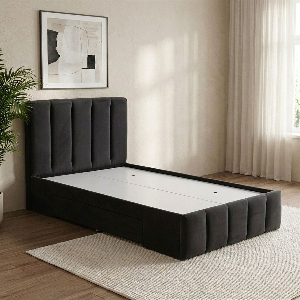 Vista 120x200 Teen Single Bed with Drawers-Black-With 2-Year Warranty - Image 3