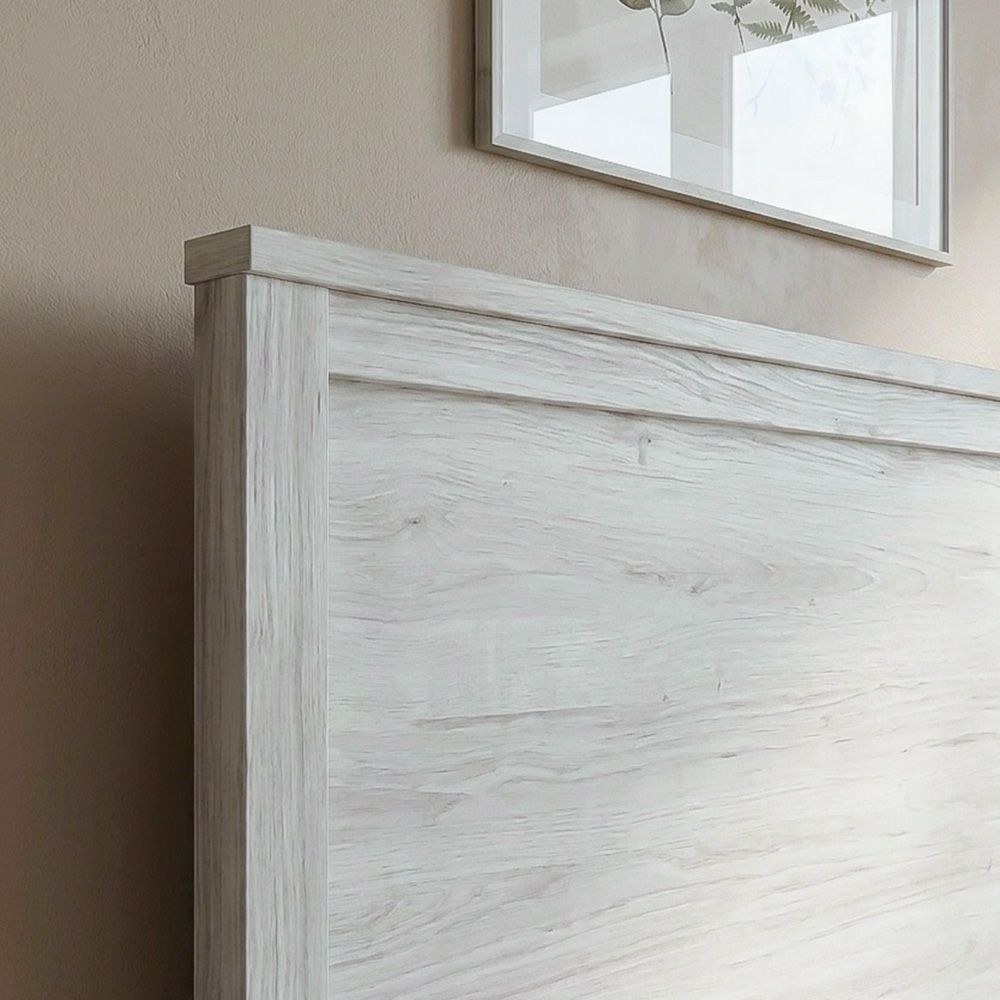 Zirco 120x200 Single Bed with Storage-White Oak-With 2-Year Warranty - Image 3