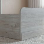 Zirco 120x200 Single Bed with Storage-White Oak-With 2-Year Warranty
