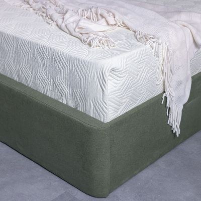 Olive 160x200 Upholstered Queen Bed-Olive Green - Image 3