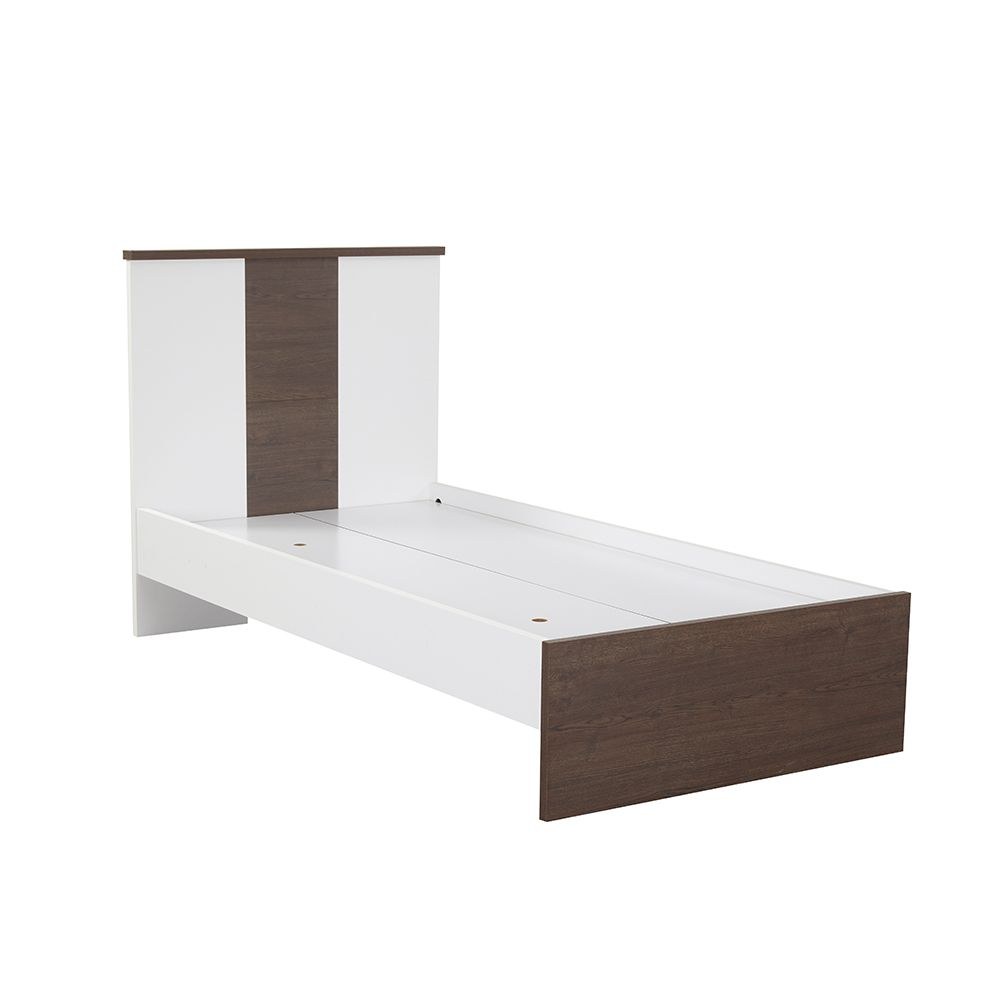 Thomas 90x190 Single Bed - White/Walnut - With 2-Year Warranty - Image 2
